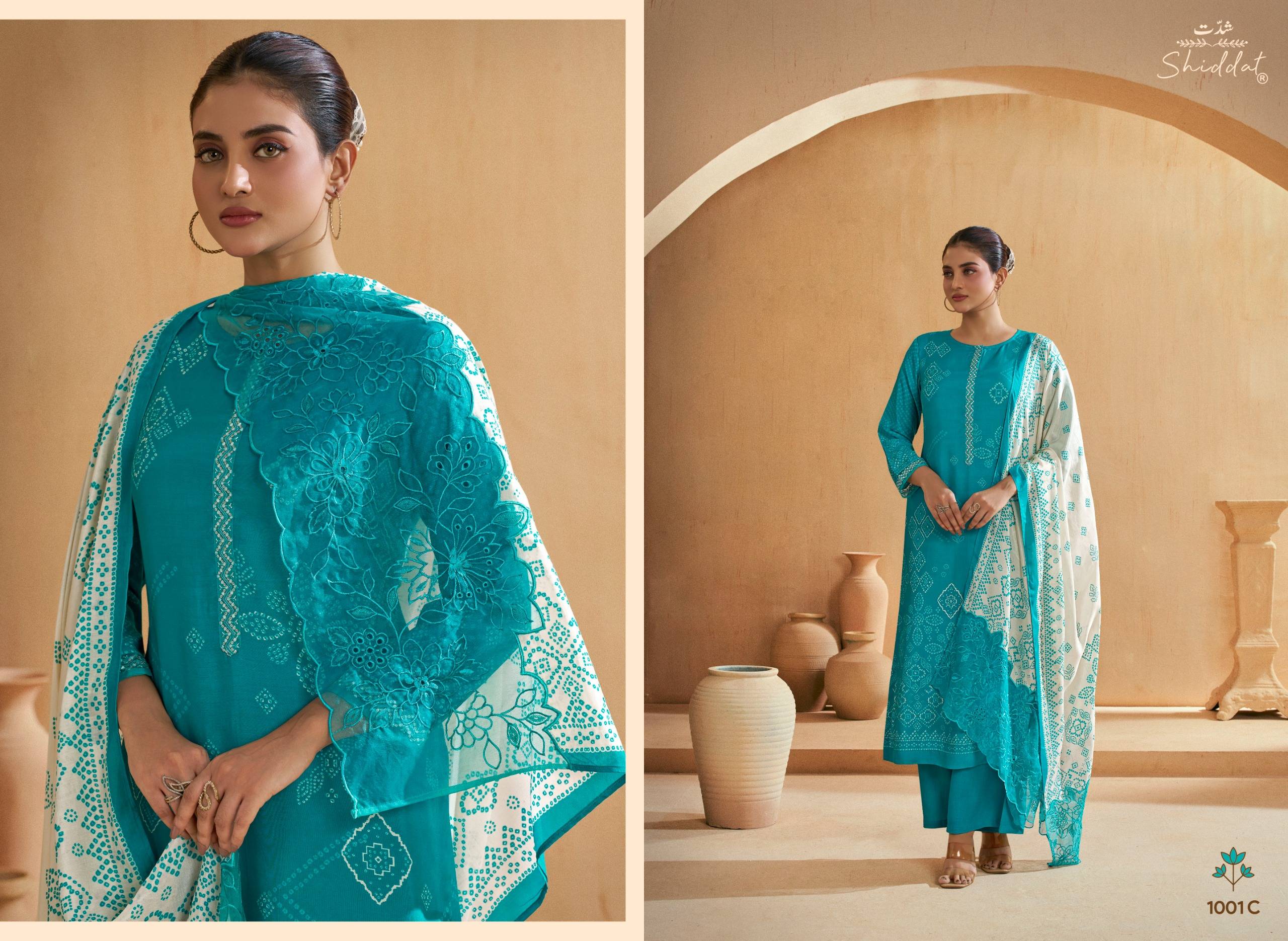 IRIS 1001 SERIES BY SHIDDAT Series Beautiful Festive Suits Stylish Colorful Fancy Casual Wear & Ethnic Wear pure muslin Dresses At Wholesale Price
